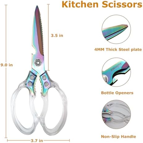 Heavy Duty Sharp Kitchen Scissors, Dishwasher Safe, Cooking Shears - Image 4