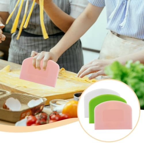 6 Pack Plastic Bench Scraper, Flexible Dough Scraper - Image 6