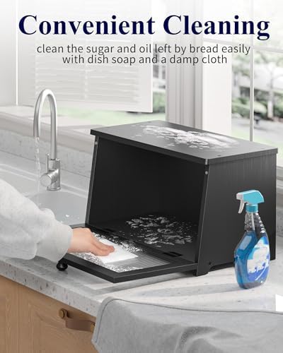 Kitsure Wooden Bread Box for Kitchen Countertop - Image 6
