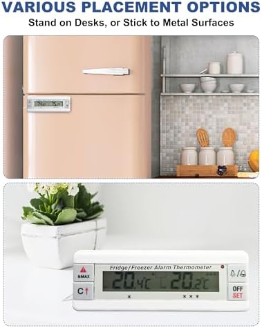 Digital Refrigerator Thermometer 2 Channel Freezer Thermometer - Image 4