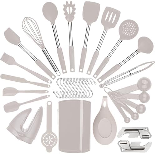 Silicone Kitchen Cooking Utensils Set by BECBOLDF