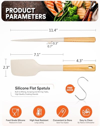 Badiano Silicone Heavy-Duty Spatula, Rubber Scraper - Image 2