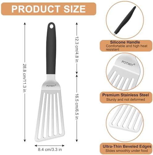 Stainless Steel Fish Spatula, 11.3" Slotted - Image 2