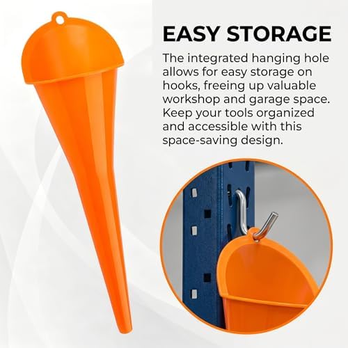 2 Pack Long Neck Oil Funnel for All Automotive & Motorcycle Use - Image 5