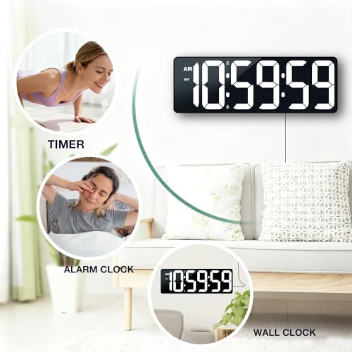 17.2" Large Digital Timer Wall Clock - Image 7