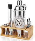 10PCS Stainless Steel Cocktail Shaker Set Bartender Kit by Unknown