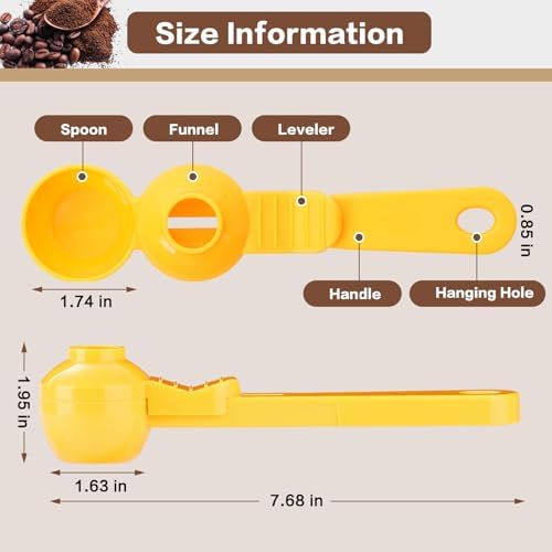 2 Tbsp Coffee Scoop with Built-in Funnel, Mess-Free Ground Coffee - Image 5