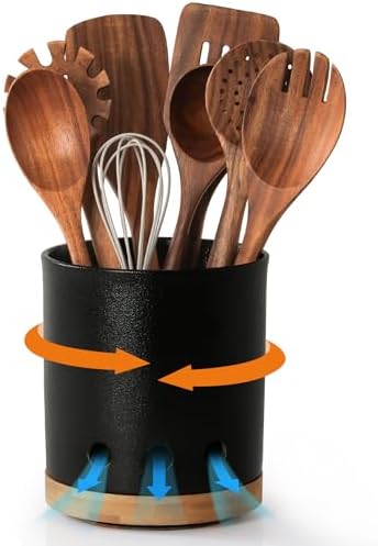 LoeJan 360° Rotating Ceramic Utensil Holder by LoeJan