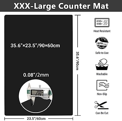 Ewen 35.6x23.5 Inch Extra Large Silicone Mats - Image 3