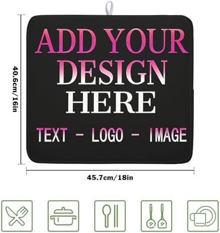 Custom Personalized Dish Drying Mat 16x18 Inch Customized Drying Mats - Image 2