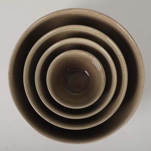 Gibson Elite Maple Grove 4-Piece Stoneware Nesting Bowl Set, Reactive Glaze - Image 7