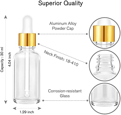 PrettyCare 4 Pack 1oz Dropper Bottles - Image 2