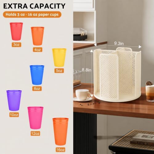 Rotating Paper Cup Dispenser, Cup Holder - Image 2