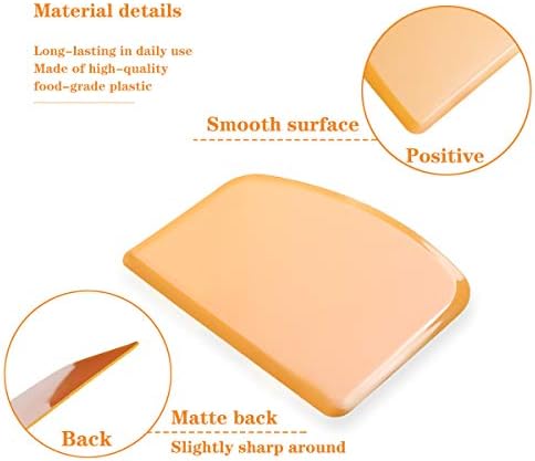 DOERDO Flexible Food Safe Plastic Dough Scraper, - Image 3