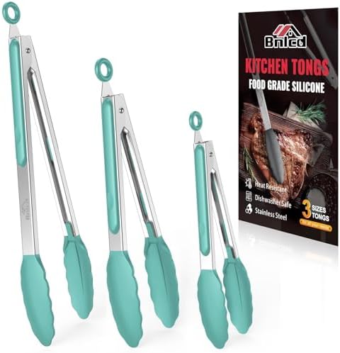 Good Grip Cooking Tongs with Silicone Tips by Bnlcd