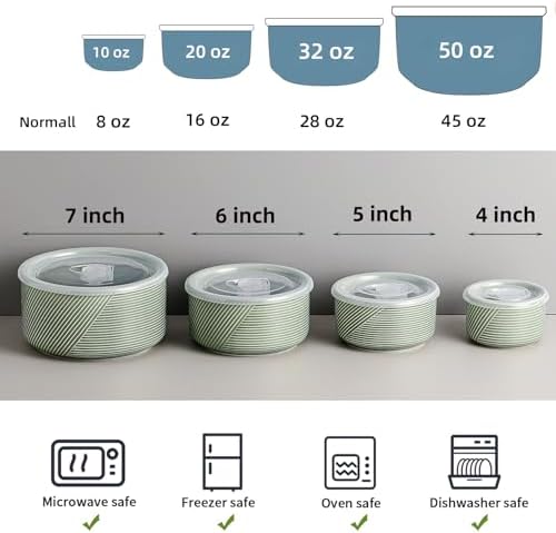 Ceramic Nesting Bowls with Lids - Image 2