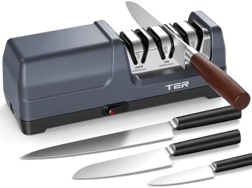 TER Professional Diamond Electric Knife Sharpener 3-Stage by TERHomeLife