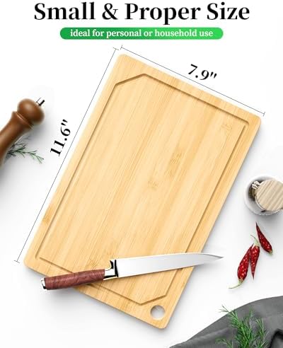 Kitsure Bamboo Cutting Board for Kitchen - Image 2