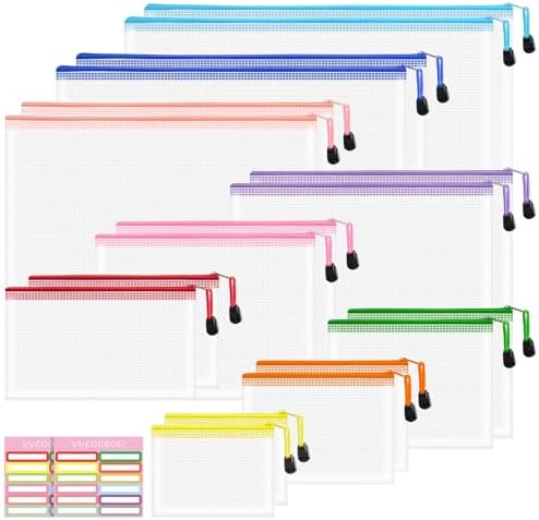 18pcs Mesh Zipper Pouch Bags, 9 Sizes Zipper Pouch, Mesh Bags by VVCOIIROEI
