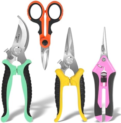 4-Pack Multifunctional Garden Scissors Set by BIDMLI