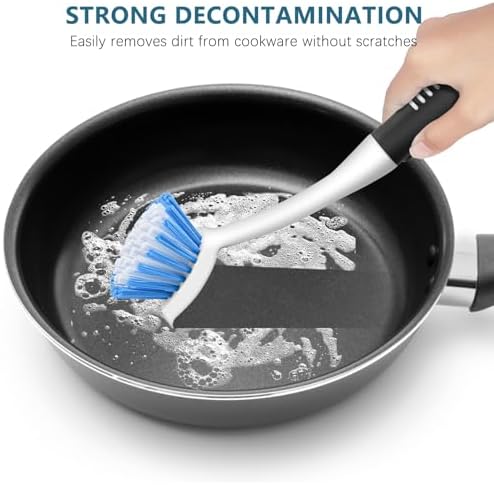 SetSail 3 Pack Dish Brush Set, Long Handle Kitchen Scrub Brush - Image 4