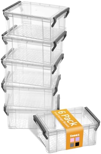 Sooez 6 Pack Small Plastic Containers by Sooez