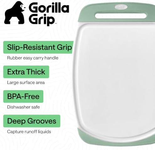 GORILLA GRIP BPA-Free Reversible Kitchen Cutting Board - Image 2
