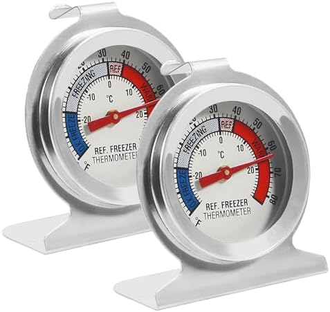 2 Pack Refrigerator Freezer Thermometer -30~30°C/-20~80°F by DWEII
