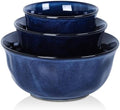 vicrays Ceramic Mixing Serving Bowl Set: Nesting Stoneware Kitchen Decorative by VicraysCeramic