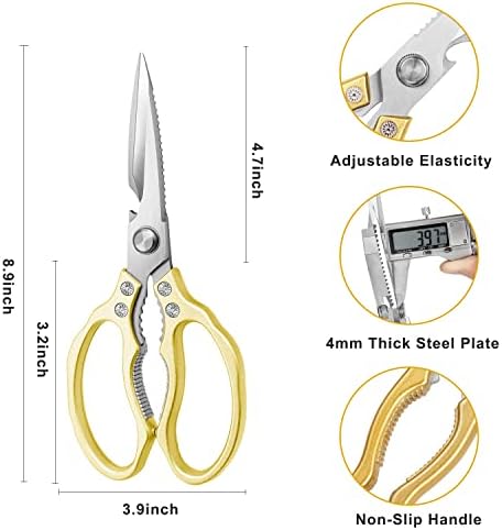 Kitchen Scissors, Heavy Duty Sharp Shears Dishwasher Safe, Kitchen Accessories - Image 2