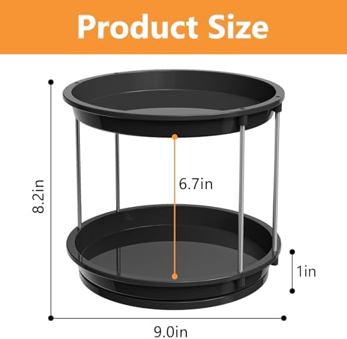 360 Rotating Makeup Organizer for Vanity, 2 Tier Cologne Organizer for Men - Image 3