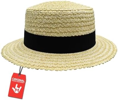 Morph Adult Straw Panama Boater Skimmer Hat Gatsby Roaring Barbershop Quartet by NickyBigsNovelties