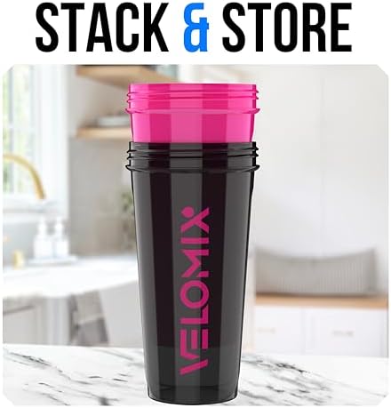 VELOMIX 2 Pack 28oz Protein Shaker Bottle - Image 6