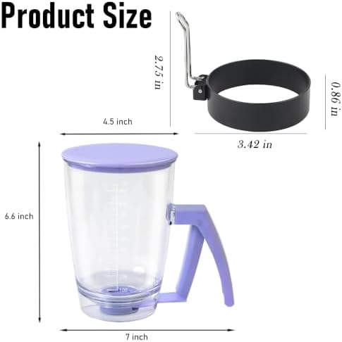 Pancake Batter Dispenser & Egg Rings - Image 2