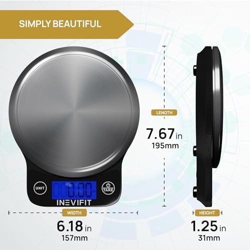 INEVIFIT Digital Kitchen Scale, Highly Accurate Multifunction Food Scale 13 lbs - Image 5
