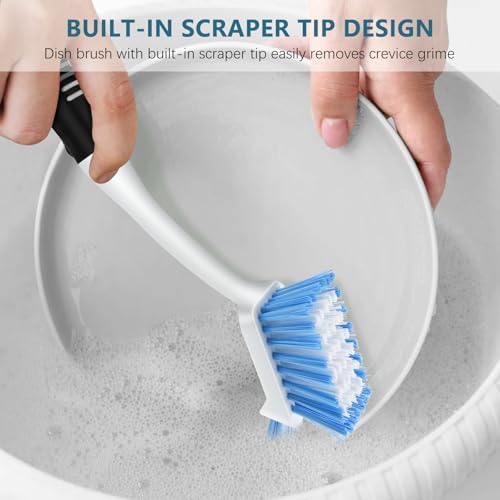 SetSail 3 Pack Dish Brush Set, Long Handle Kitchen Scrub Brush - Image 7