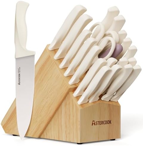 Knife Set, Astercook 22-Piece Kitchen Knife Set by Astercook
