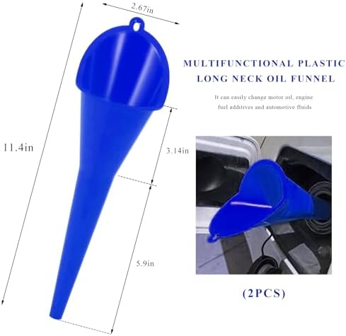 2PCS Oil Funnel, Flexible Multi-Function Automotive Oil Funnel, Spill-Proof - Image 2
