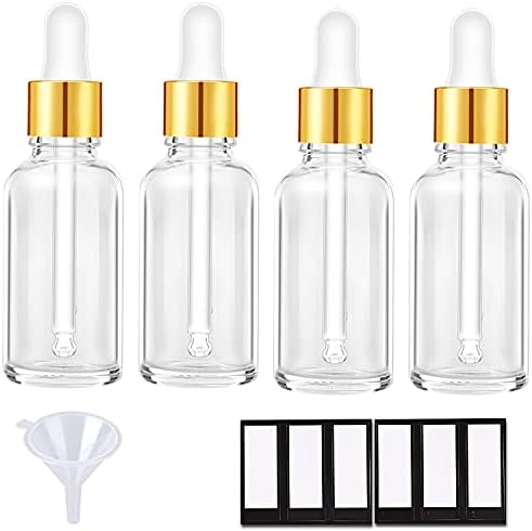 PrettyCare 4 Pack 1oz Dropper Bottles by PrettyCare
