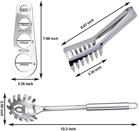 3 Pieces Stainless Steel Spaghetti Server Set - Image 2