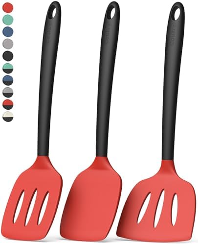 Coukre 3 Pack Silicone Spatula Set, Heat Resistant to 500°F by Coukre