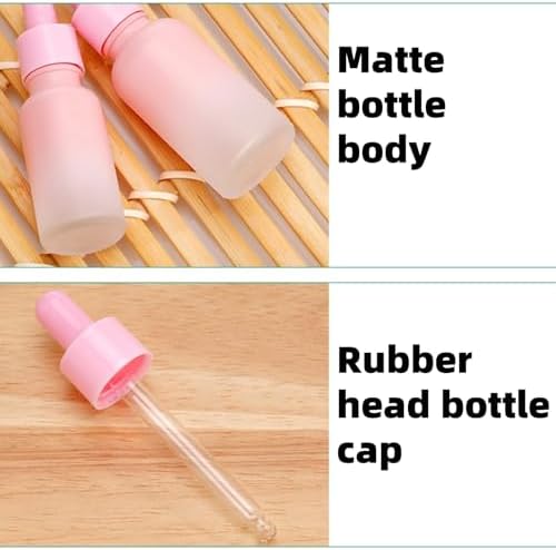 3Pcs Small Glass Thick Dropper Bottles 1oz Empty Pink Glass Pipette Bottles - Image 5