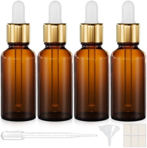 PrettyCare 4 Pack 1oz Dropper Bottle by PrettyCare