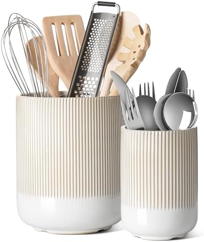 LE TAUCI Ceramic Kitchen Utensil Holder by LETAUCI