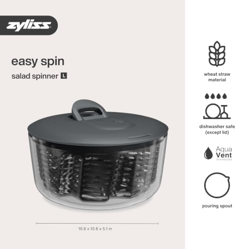 Zyliss Easy Spin Salad Spinner, 4–6 Servings - Image 6