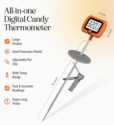Digital Candy Thermometer with Pot Clip, Instant Read Kitchen Thermometer - Image 3