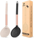 BUNDLEPRO Kitchen Ladle Strainer, 2 Pack, Rose Gold Black-Khaki by BUNDLEPRO