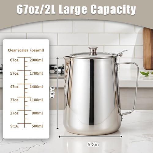 67 oz 304 Stainless Steel Pitcher - Image 2