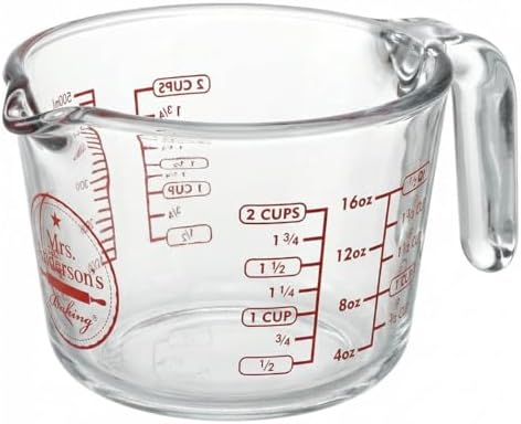 Mrs. Anderson's Baking Glass Measuring Cup, Borosilicate Glass, Precision by MrsAndersonsBaking