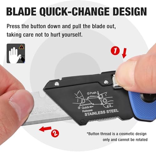 WORKPRO Folding Utility Knife G10 Handle - Image 4